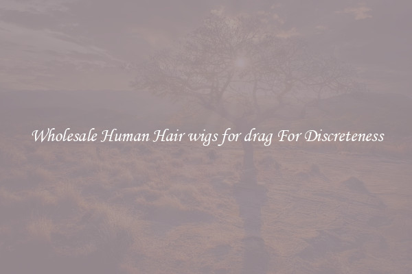 Wholesale Human Hair wigs for drag For Discreteness