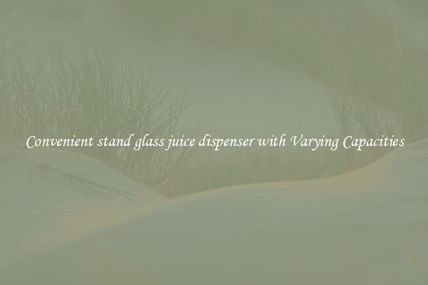 Convenient stand glass juice dispenser with Varying Capacities