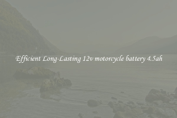 Efficient Long-Lasting 12v motorcycle battery 4.5ah