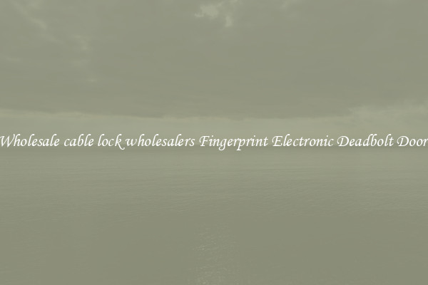 Wholesale cable lock wholesalers Fingerprint Electronic Deadbolt Door 