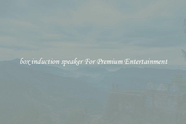 box induction speaker For Premium Entertainment