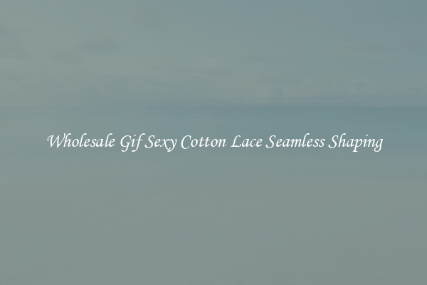 Wholesale Gif Sexy Cotton Lace Seamless Shaping