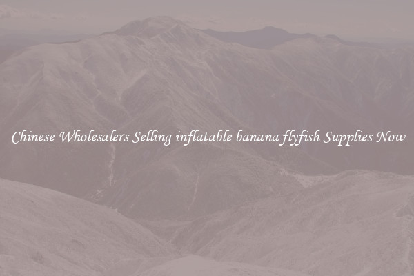 Chinese Wholesalers Selling inflatable banana flyfish Supplies Now