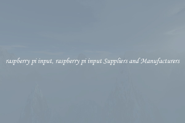 raspberry pi input, raspberry pi input Suppliers and Manufacturers