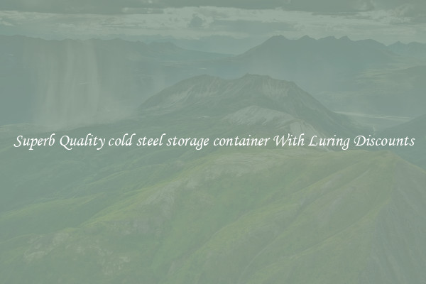 Superb Quality cold steel storage container With Luring Discounts