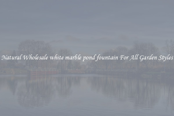 Natural Wholesale white marble pond fountain For All Garden Styles